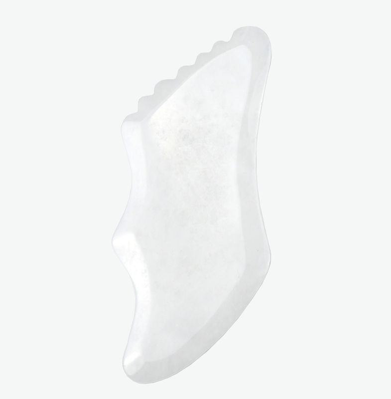 2024 Jade Branco Facial Corpo Jade Guasha Massager Board Gua Sha Stone Scraping Board 11,8cm*5cm*0,5cm para Corpo e Facial