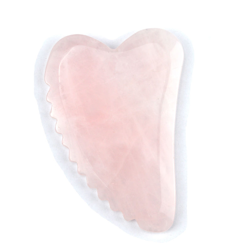 Tabuleiro Gua Sha de Quartz Rosa de Forma Personalizada