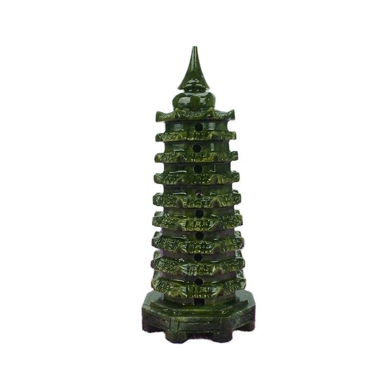 Esculptura requintada safira natural jade Wenchang Torre para Feng Shui modo de decoração n o ABK-13