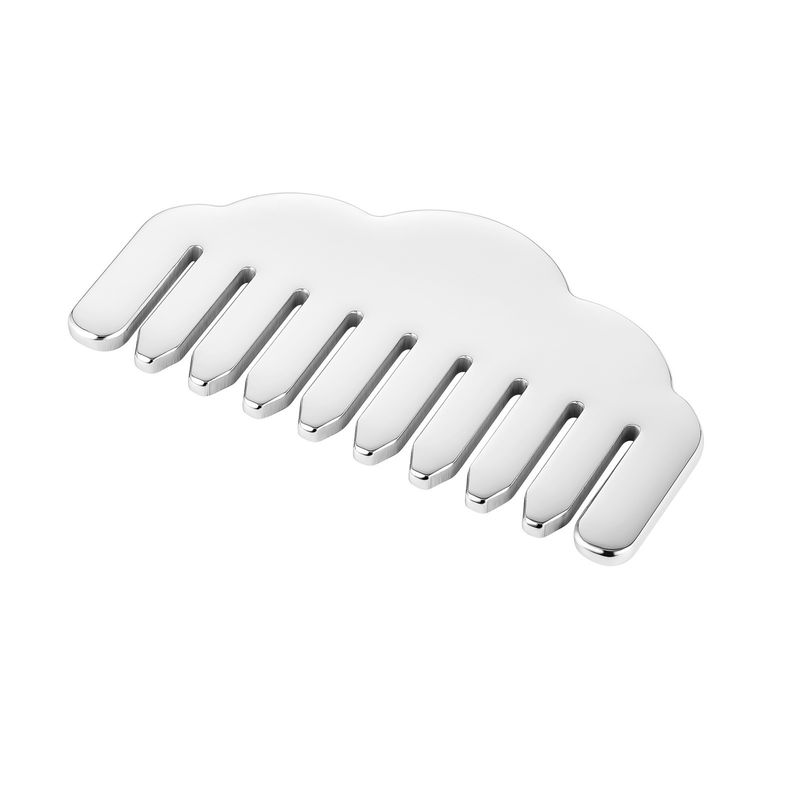 Ferro inoxidável Gua Sha Combinador de cabelo Forma do coração Ferramenta de massagem do couro cabeludo para equipamento de massagem da cabeça