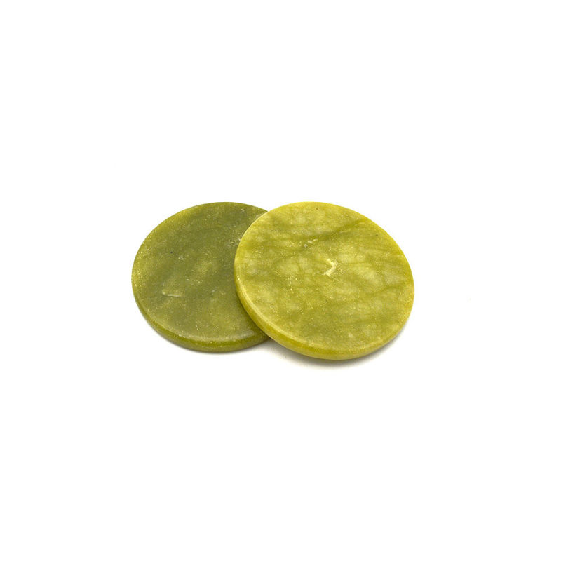 Massagista Facial XiuYan Jade Round Jade Glue Gasket Eyelah Extension Stone Eyelash Extension para Massagem de Melhora de Beleza