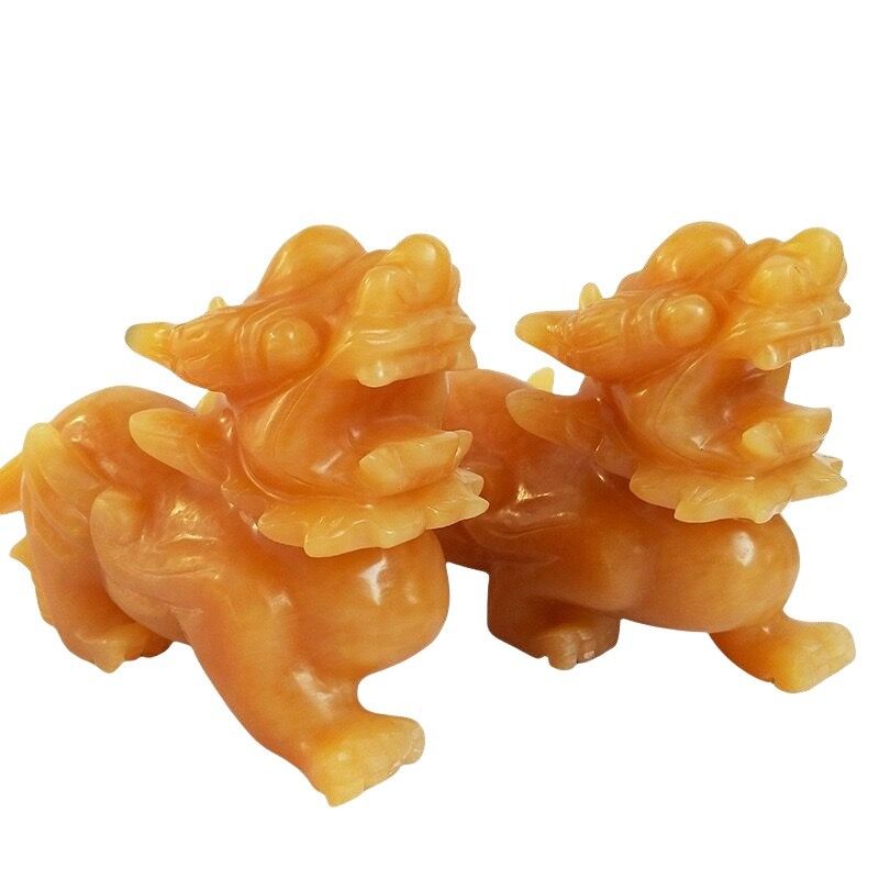 2pcs Artesanato Antigo Ornamento Esculturas Figurinas Modo de Gravura No AKBW-008 para Feng Shui Chinês Estátuas PiXiu
