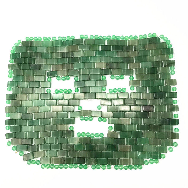 Massagista de olhos de pedra de jade natural Rosa Quartz Aventurina Deusa Máscara Facial Cuidados de beleza