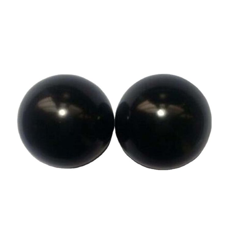 Esfera de cristal esculpida de 50 mm natural de pedra Bian preta bola de massagem de mão suave de cura para massagem e cura do corpo