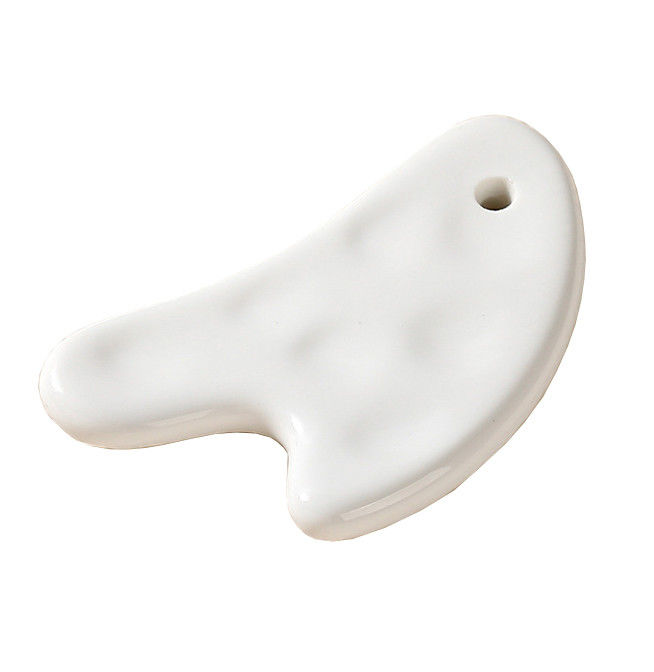 Músculos do corpo Forma do coração Quadro de raspagem cerâmica Gua Sha para ferramenta confortável de massagem corporal e facial