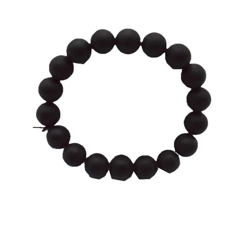 Arte Colecionável Natural 10mm Preto Bian Pedra de contas Pulseiras para Homens e Mulheres
