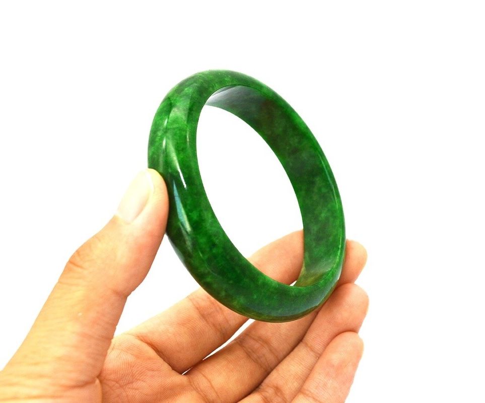 Love Green Enamel Jadeite Bracelets Bangles Charms Women Jade Bangle Natural Burma Hot Item para os entusiastas do Feng Shui