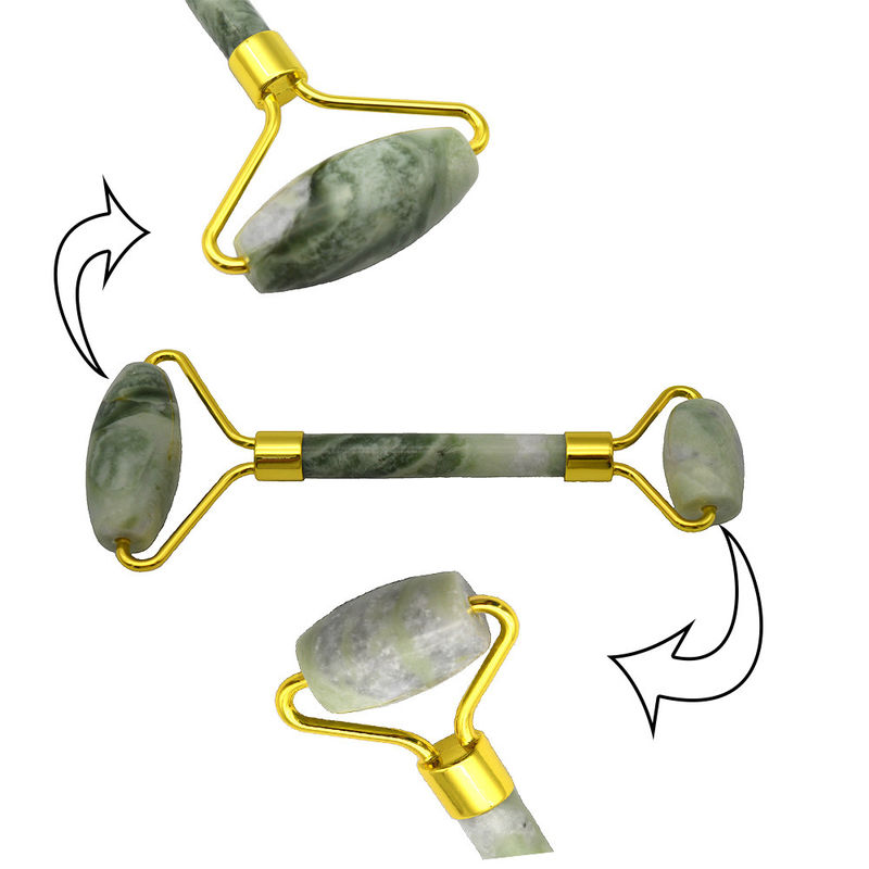 Roller de massagem facial de cuidados com o corpo Roller verde de jade Gua Sha para envelhecimento facial rugas inchaço e massagista de pele facial
