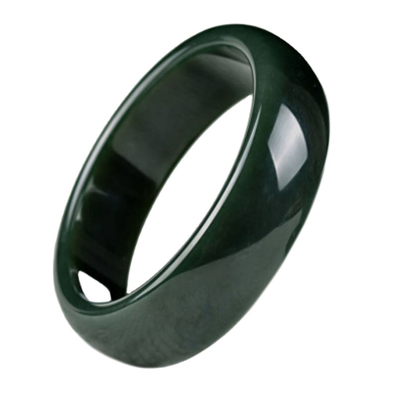 Pulseira de bracelete verde feita à mão em estilo customizado 54-65mm com design natural único