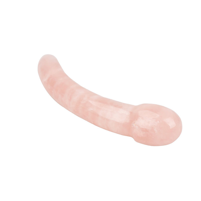 Relaxante Rosa Quartz Massagem corporal Yoni Stick feita à mão para relaxamento natural do corpo e função musical