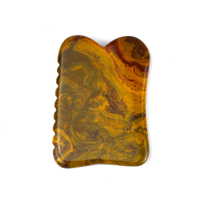 Massagista Logotipo personalizado Mookaite Ferramentas de massagem corporal para beleza Guasha Pedra de sucata para levantamento facial e drenagem linfática