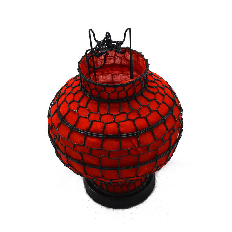 Vintage Cloth Metal Lanternas de seda vermelha chinesas para o estilo tradicional chinês