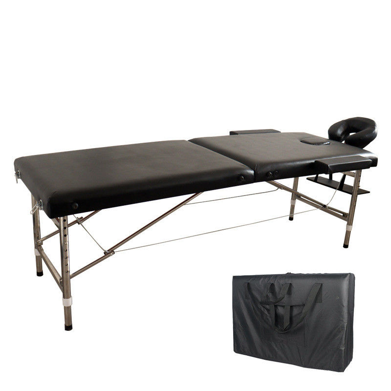 Cama de massagem dobrável portátil de couro PU para beleza e saúde corporal no salão