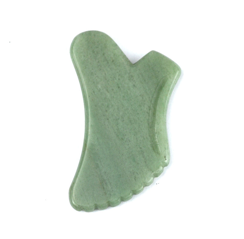 Aventurina Verde Guasha Gua Sha Face Tool Mode No abkgs-038 Para drenagem linfática e cuidados da pele eficazes
