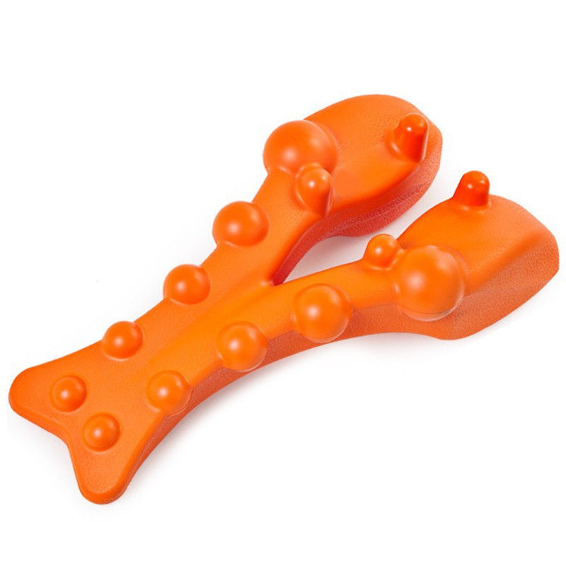 Suporte corporal almofada de massagem cervical portátil com massagista de acupressão e alongamento de costas de algodão de memória