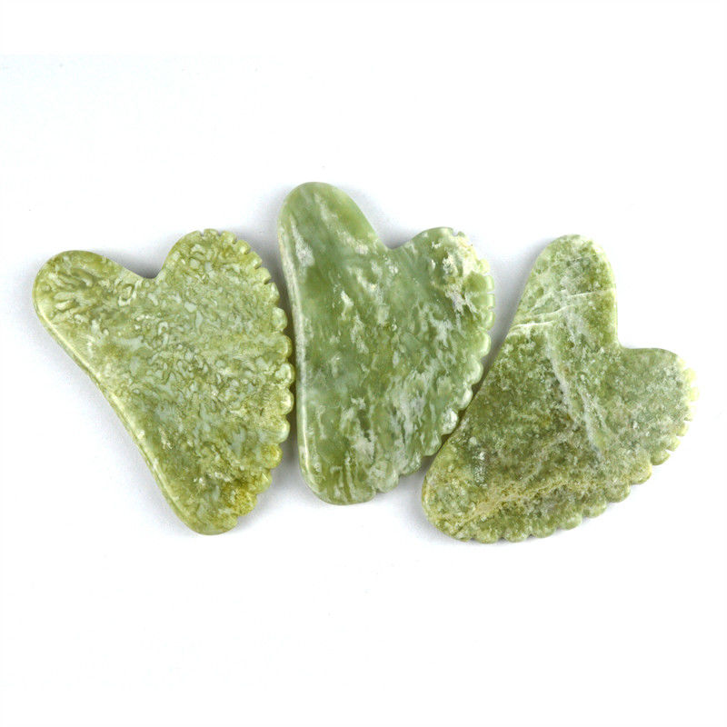 2024 Chegadas Forma de Coração Natural Xiuyan Jade Gua Sha Scraping Board A Última Ferramenta de Massagem para Relaxamento de Todo o Corpo