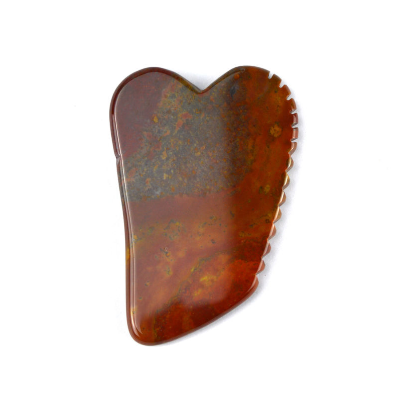Função de Massagem Muscular 2024 Mookaite Vermelho Natural Quente Jaspe Gua Sha Massager Logotipo Personalizado Cuidados da Pele Antienvelhecimento Cura Pedra Escrava Massagem Ferramentas