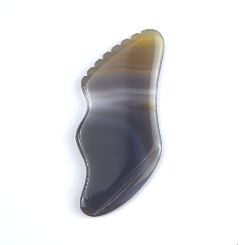 Equipamento de Massagem de Músculos do Corpo Tendência Agate Branco Gua Sha Tabela de raspagem para autocuidado e cuidado corporal