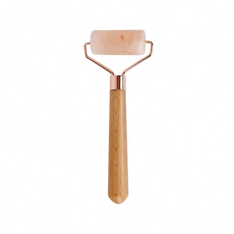 16.5*6.4*2.3cm Natural Himalayan Rock Salt Jade Face Roller para lifting facial e remoção de rugas
