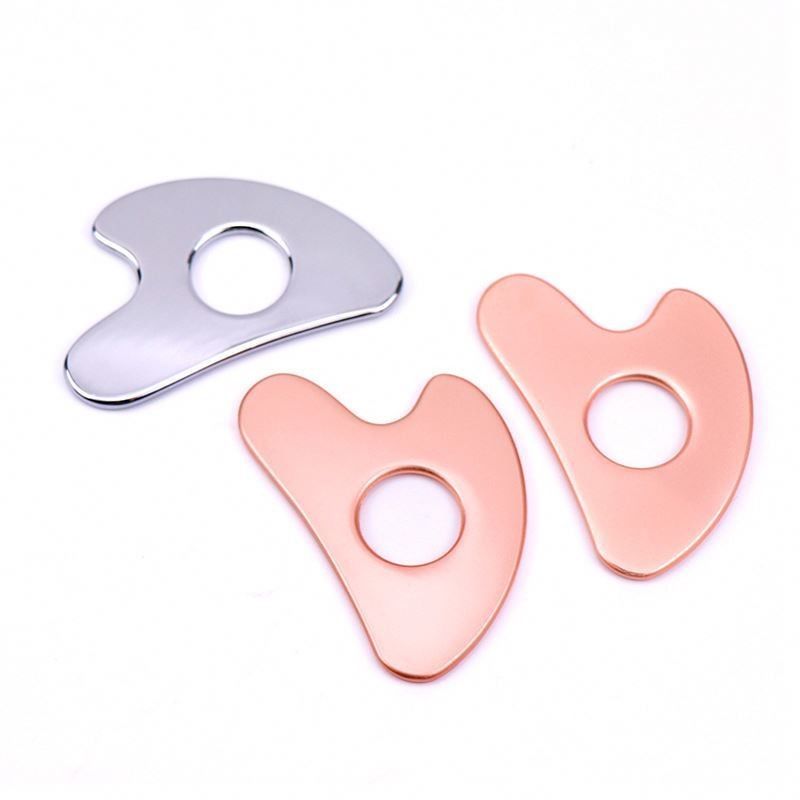 Ferramenta de beleza facial em metal em forma de coração em aço inoxidável para área de massagem de corpo inteiro e OEM / ODM