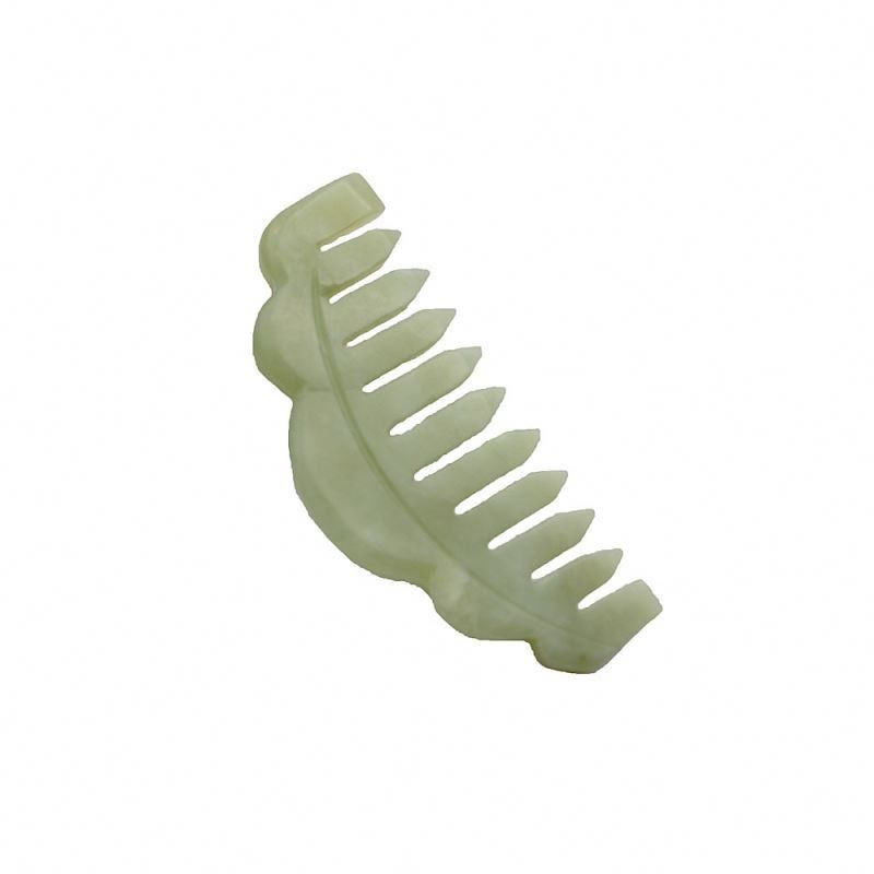 Peito de Pedra de Jade Natural Peito de Scalp Peito de Massagem Gua Sha Peito de Massagem Com Propriedades de Limpeza Meridiana Imagem Perfeita