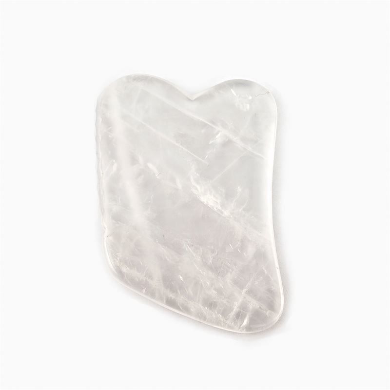 Ferramenta de massagem facial Quartz claro Gua Sha ferramenta de raspagem para SPA e tratamento de acupuntura