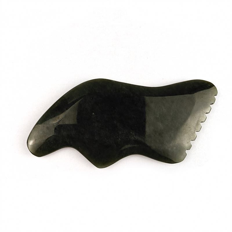 Nefrita Natural Gua Sha Tabela Massagista Facial com Certificado Sim Logotipo Personalizado Ferramentas de Massagem Facial Spa