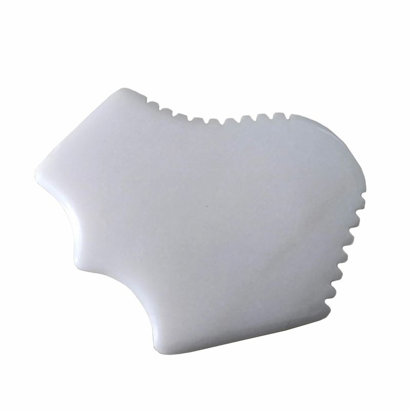 Massagista Facial Fisioterapia Infravermelha Jade Branco Natural Gua Sha Tabela para Tratamento de raspagem 2024 Design