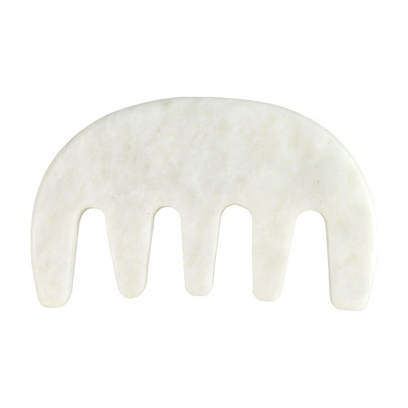 Massagista de Head Spa Chinês Natural Branco Xiuyan Jade Gua Sha Peito de raspagem para 2024 Ferramentas de massagem de tendência
