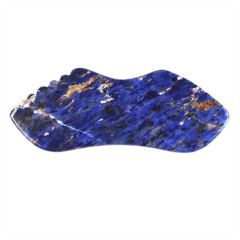 2024 Tendência Lip Shape Blue Sodalite Stone Gua Sha Scraping Massager para a beleza da pele do rosto dentro do equipamento de massagem corporal