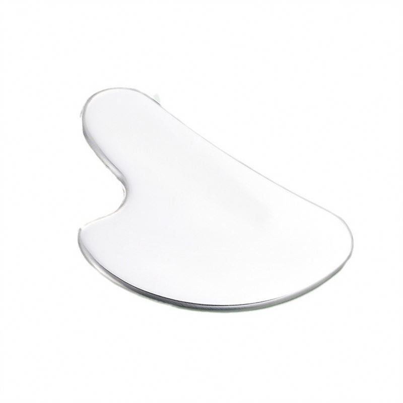Logotipo personalizado Ferramenta de cuidados com a pele de aço inoxidável Quadro Gua Sha em forma de coração para elevação facial Massagista de metal