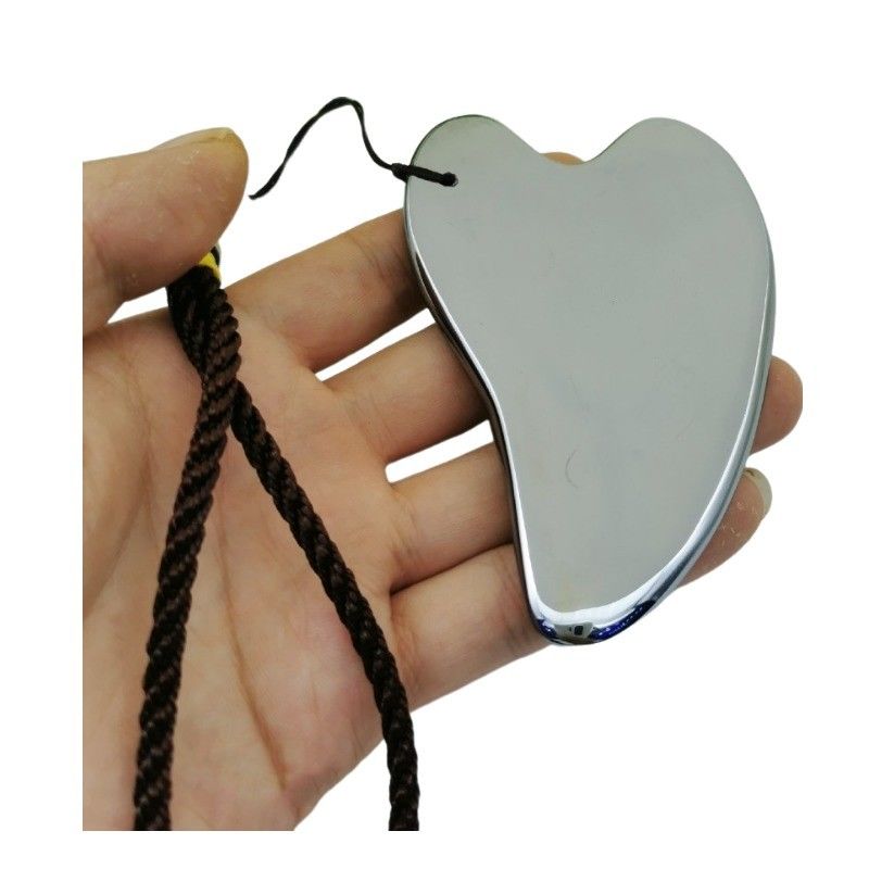 Terahertz Stone Gua Sha Facial Massage Tool 2024 Logotipo personalizado portátil para equipamento de massagem corporal em forma de coração
