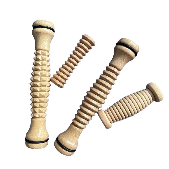 Equipamento de massagem corporal Terapia de madeira Roller de pé Guasha Ferramentas de massagem para corpo Gua Sha Massagista e alívio da fascite plantar