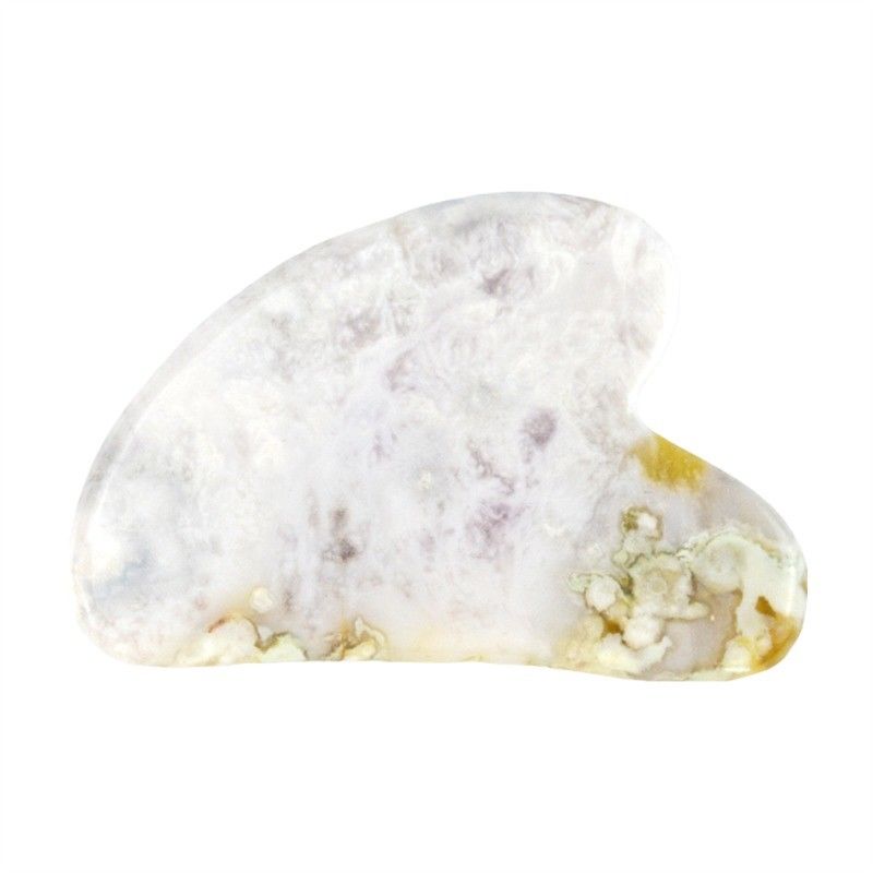 Logotipo personalizado Disponível em forma de coração Sakura Agate Jade Gua Sha Ferramenta facial para massagem Ferramentas faciais naturais Guasha