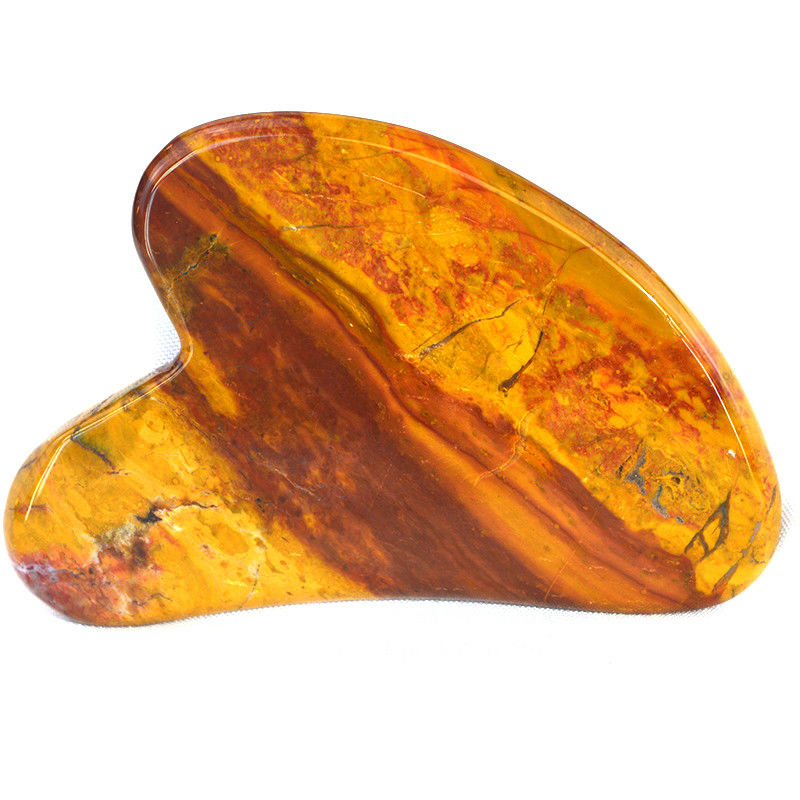 Massagista Facial Forma do Coração Jáspero Vermelho Gua Sha Massagem Ferramenta para Logotipo Personalizado Guasha Pedra Corpo Auto Cuidado da Pele Massagem Spa
