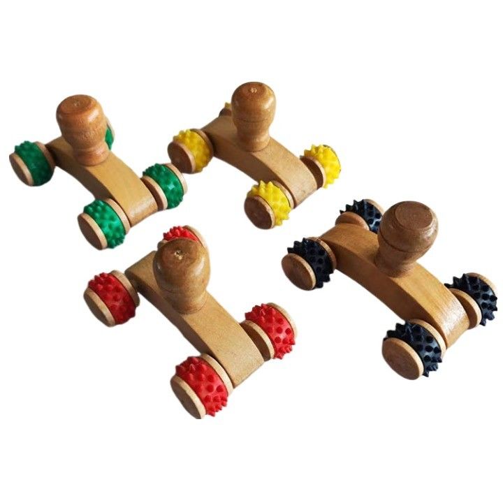 Equipamento de Massagem Corporal 2024 Chegadas Natural Eco Amigável Artesanato artesão Madeira Gua Sha Massager Roller para ferramentas de massagem