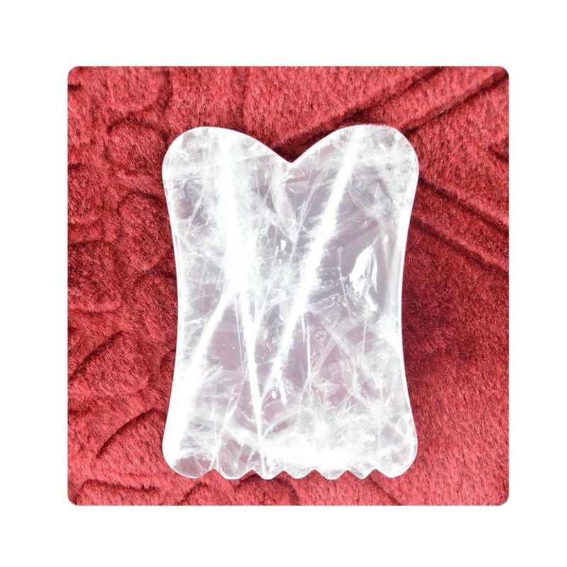 Propriedades Equipamento de massagem de músculos do corpo 2024 Chegadas Quartzo claro Gua Sha Rock Cristal Guasha Pedra preciosa Ferramenta de escultor