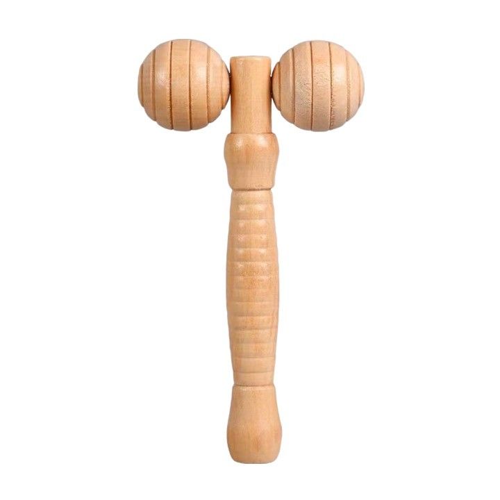 Logotipo personalizado Disponível Produto de Massagem Produtos de Beleza Produtos de Cuidados Pessoais Madeira Beauty Spa Skin Lifting 3D Face Roller Massager Stick
