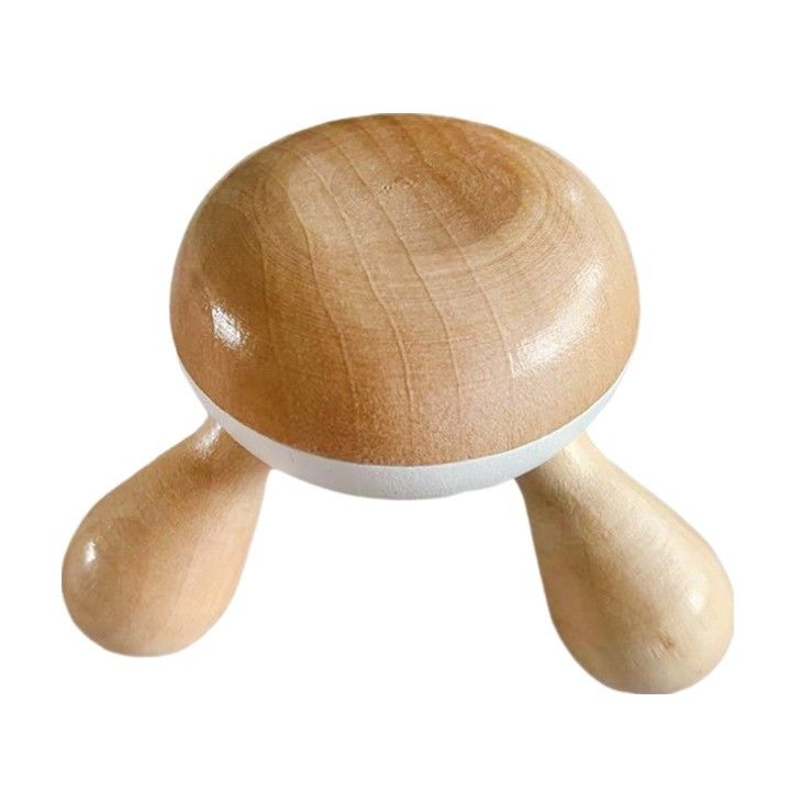 Ferramenta de massagem corporal de 3 pés de madeira Gua Sha Massageador para relaxamento muscular e cuidados com o cabelo