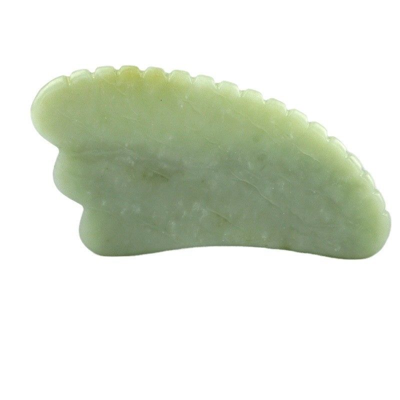 Guasha Verde Xiuyan Natural Jade raspando o rosto Pedra Gua Sha Facial Massagem Ferramenta de Massagem de Terapia OEM ODM profissional