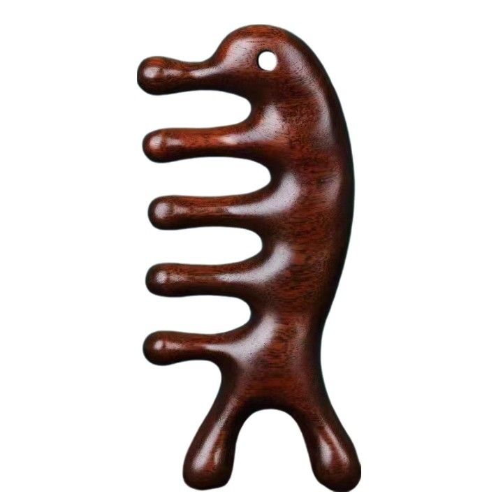Equipamento de massagem da cabeça 2023 Sandalia natural Gua Sha Scalp Massage Comb ferramenta de massagem de madeira Guasha para cuidados com o cabelo e relaxamento da cabeça