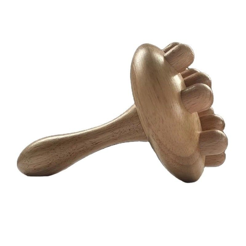 2024 Cup Mushroom Body Contour Roller Linfático Drainage Therapy Gua Sha Massagista de Ponto de Trigger de Madeira para Performance