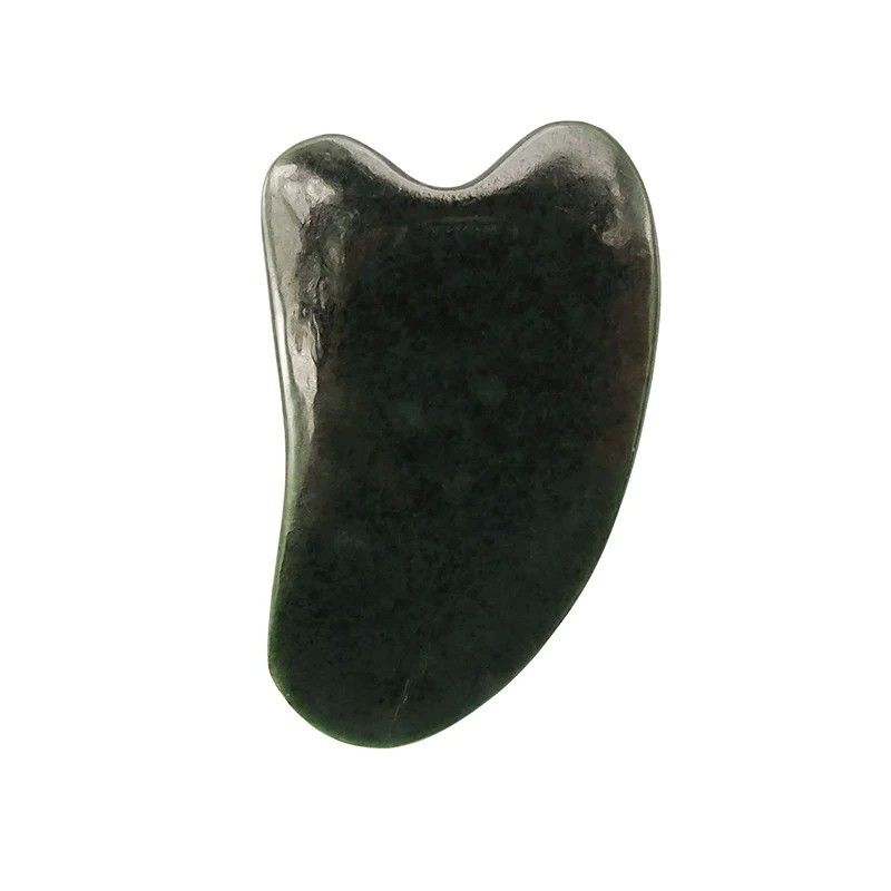 Massagista Facial Nefrita Natural Pedra de Jade Gua Sha Tabela para Rosto e Cuidados da Pele SPA Tratamento de Terapia de Acupuntura
