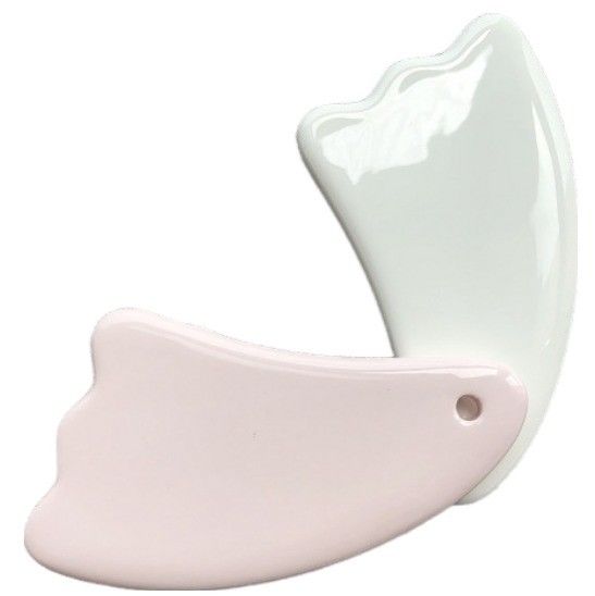 Logotipo personalizado Disponível Mini Massagem Cerâmica Gua Sha Ferramenta para Corpo Pescoço Rosto Auto Cuidados da Pele Spa Facial Beauty Lifting