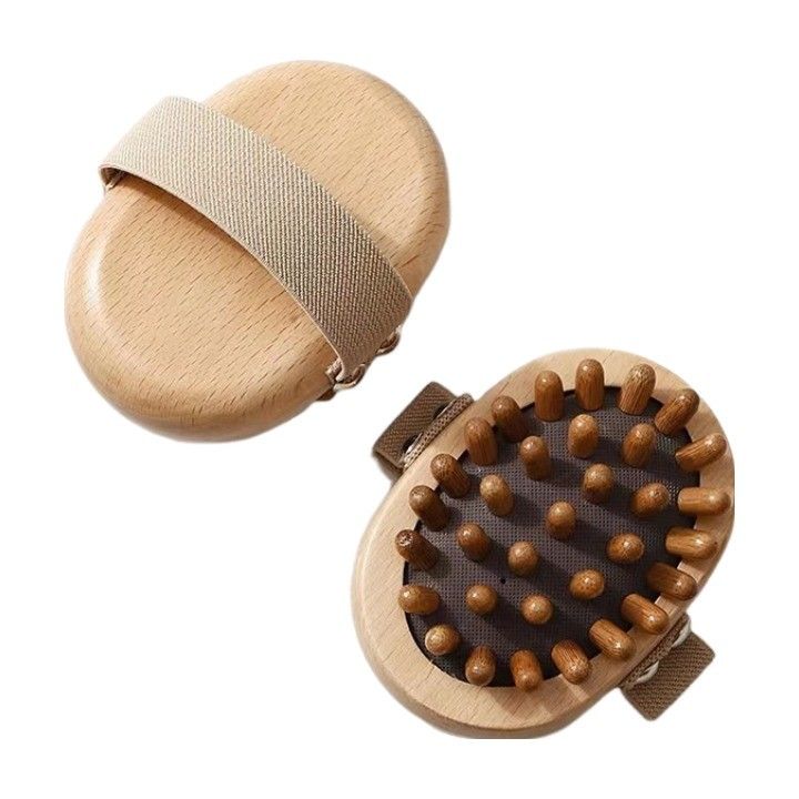 Escovinha de Gua Sha de Madeira de Faixa portátil para massagem doméstica Meridianos de dragagem e melhoria da rotina de cuidados da pele em casa