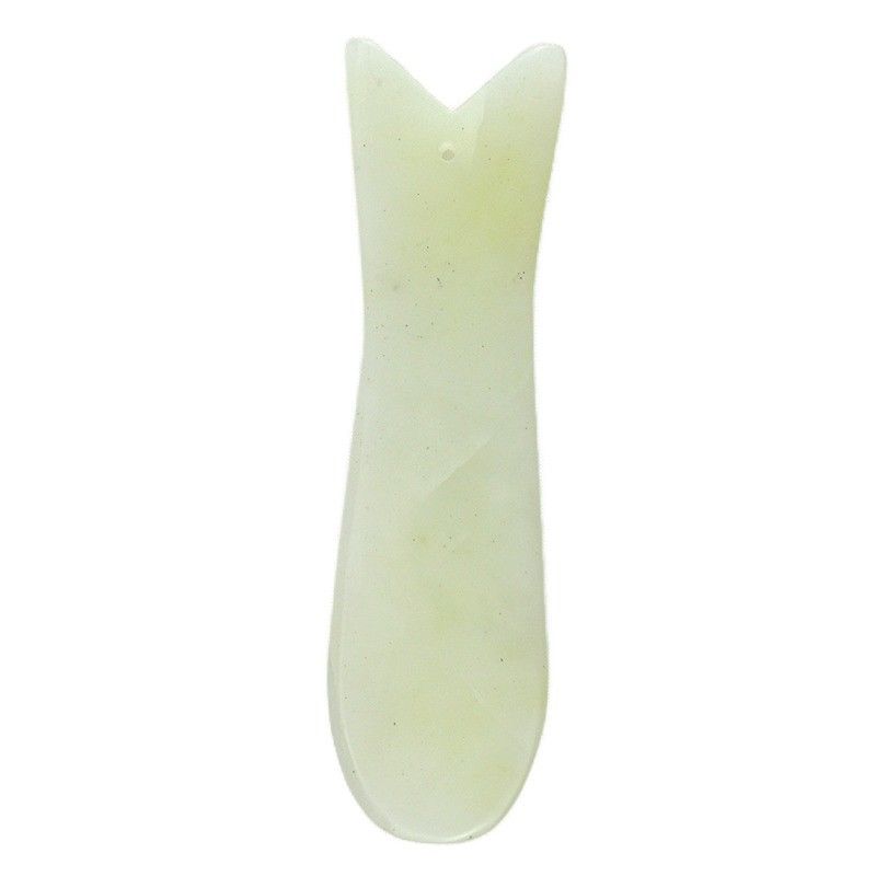 Propriedades do massagista de corpo Massagista Xiuyan Jade Peixe em forma de Gua Sha Facial Skincare Tool Anti-envelhecimento Guasha Face Tool