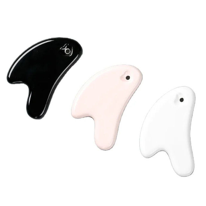 Auto Cuidado da Pele Spa Facial Lifting Salão de beleza Equipamento Forma de coração Mini Massagem Cerâmica Gua Sha Ferramenta para Massagista Facial