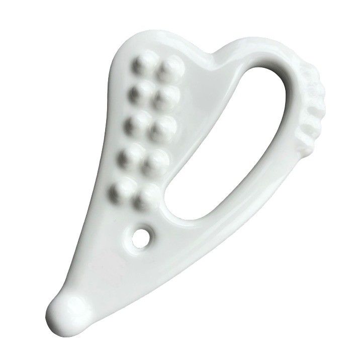 Auto Cuidado da Pele Spa Facial Lifting Forma do Coração Massagem Cerâmica Gua Sha Ferramenta Guasha Pedra para Rosto Branco
