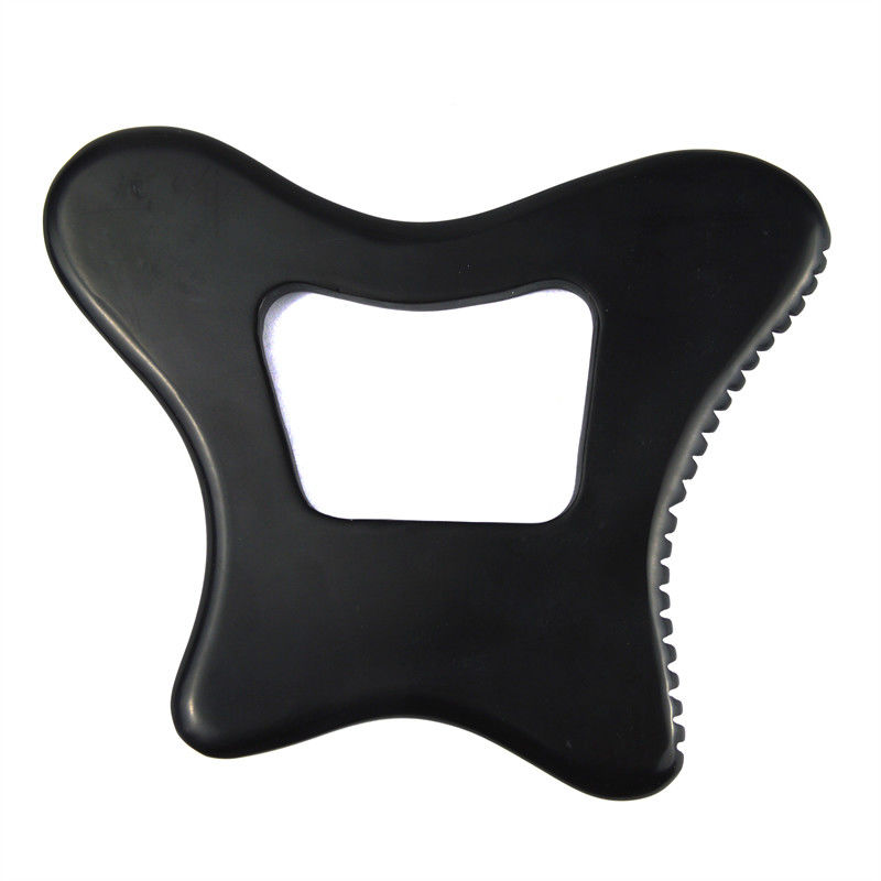 Logotipo personalizado Guasha Stone Black Bian Stone Gua Sha Massage Tool para relaxamento corporal e autocuidado da pele