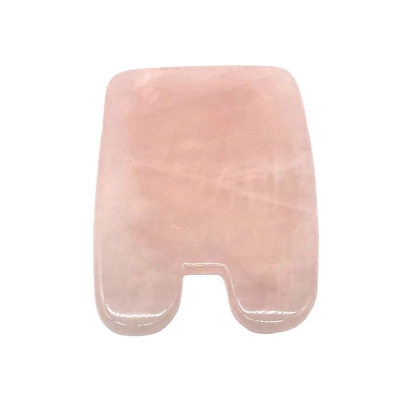 Forma de peixe Rosa Quartz Cristal em pó Guasha Face Gua Sha Ferramentas para Jade Natural Cuidados de Saúde Massagem Cervical Alivio da Dor